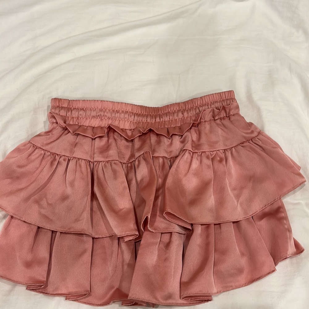 Light pink ruffle mini skirt - Picture 2 of 3